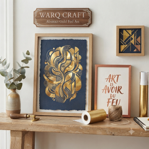 Abstract Gold Foil Wall Art